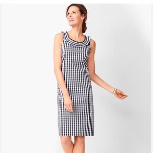 NWOT TALBOTS Black and White Gingham Sleeveless Dress